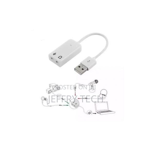 White Usb Sound Card 7.1 Channel Usb Audio Adapter - main view