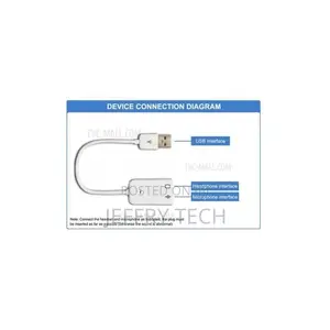 White Usb Sound Card 7.1 Channel Usb Audio Adapter