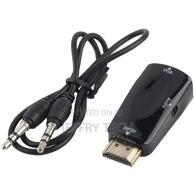 Hd Hdmi/Vga Adapter + Audio Compact Medium Size, Black