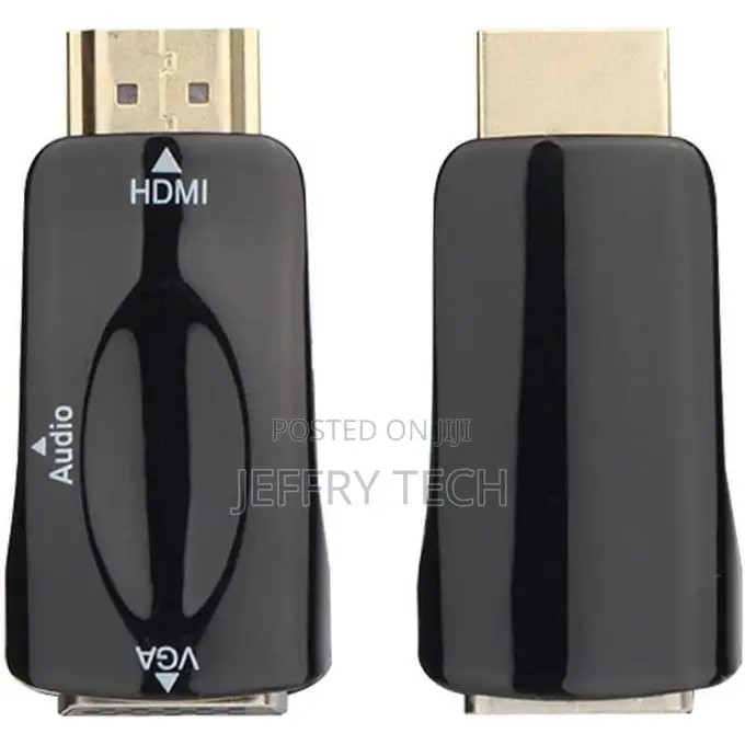 Hd Hdmi/Vga Adapter + Audio Compact Medium Size, Black