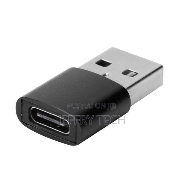 Usb 3.1 Type-C Female to Usb 3.0 a Male Adapter for Mobile Phone - Bla