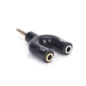 Headphone + Microphone Adapter Uy 3.5mm Male Jack to 2 Female 3.5mm