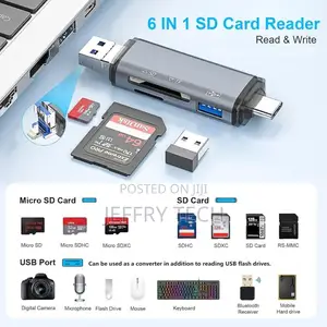 6-in-1 Otg Memory Card Reader – Usb 3.0 Type-C / Lightning / Usb 2.0 T