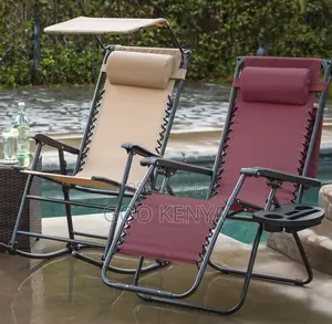 Home Chair; Portable Outdoor Recline Chair With Zero Gravity For Beach