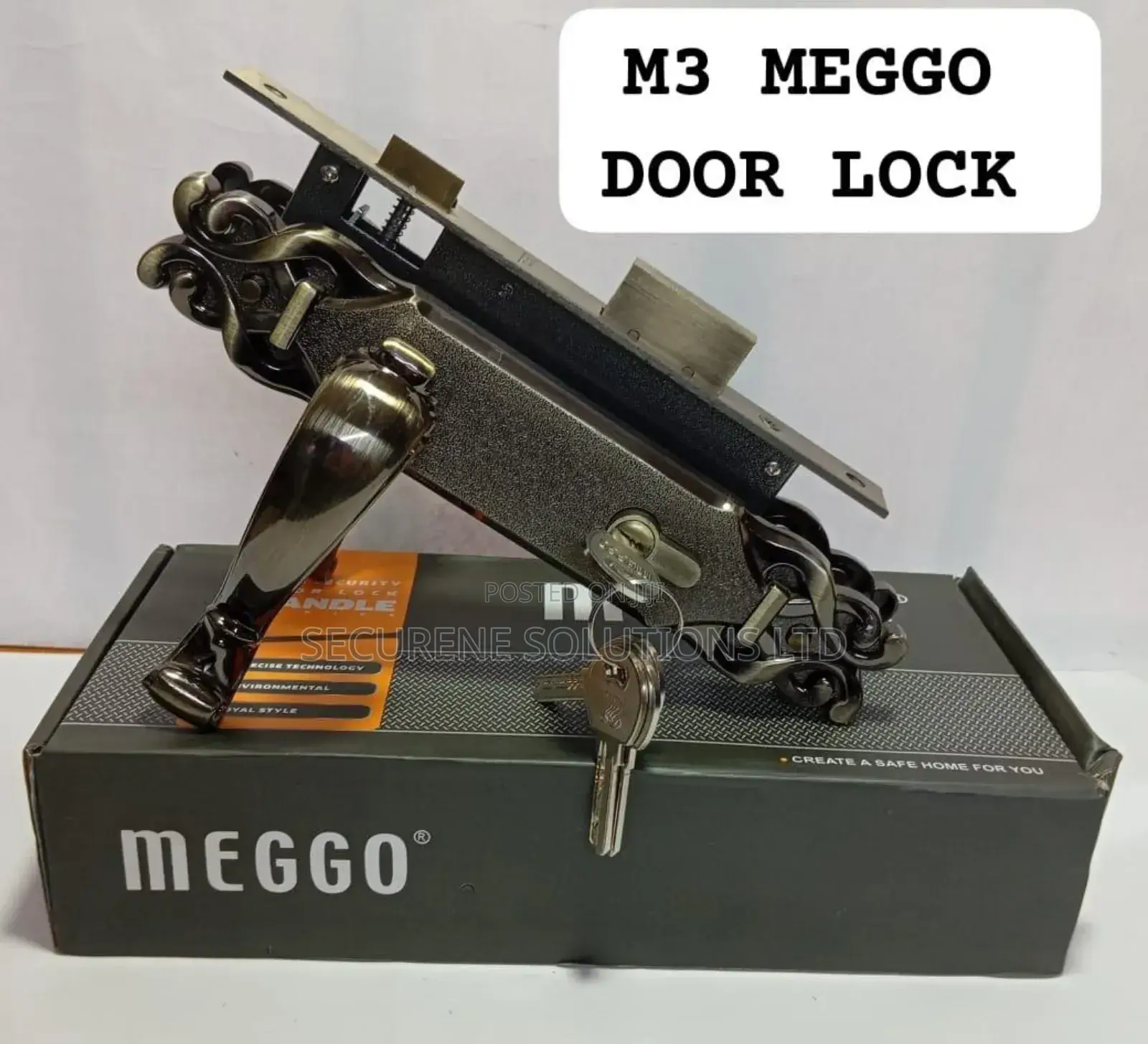Meggo M3 Door Lock With a Handle.