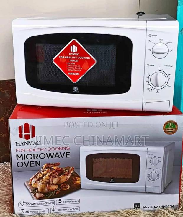 White 20l Hanmac Manual Microwave - thumbnail 2