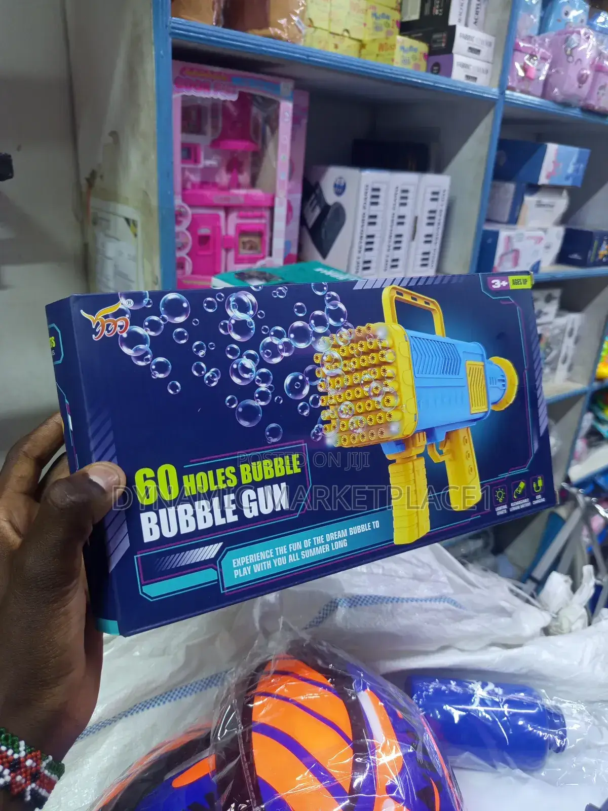 60 Holes Rechargeable Bubble Gun With Lights