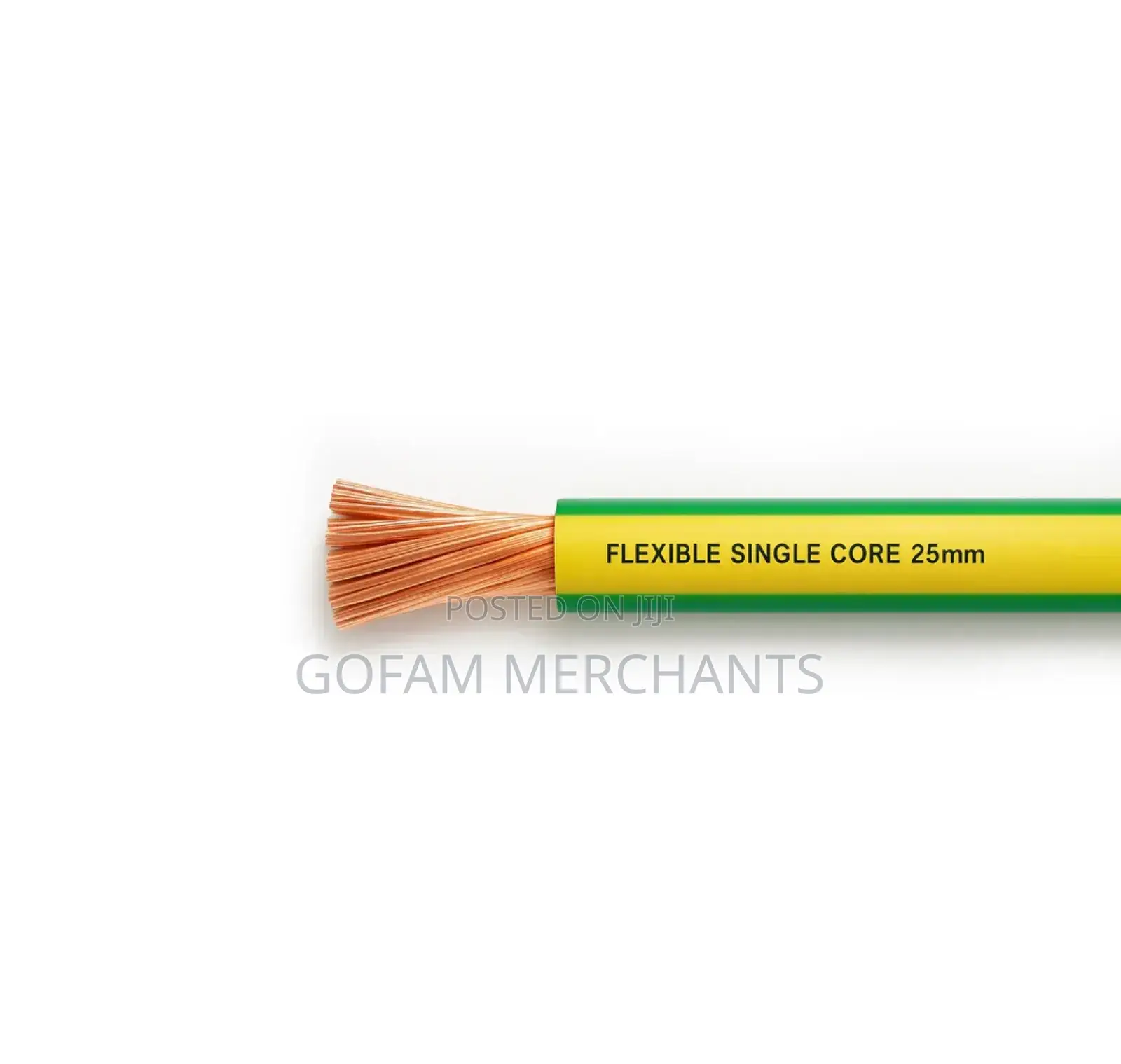 Tronic 25mm Single Core Stranded Cable – Yellow Green (Per Meter)