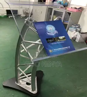 Podium Stand;Modern Triangle Base Acrylic Podium Sturdy Aluminum Truss