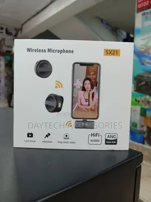 Sx21 Wireless Lavalier Microphone for iPhone 2 Microphones+1 Receiver