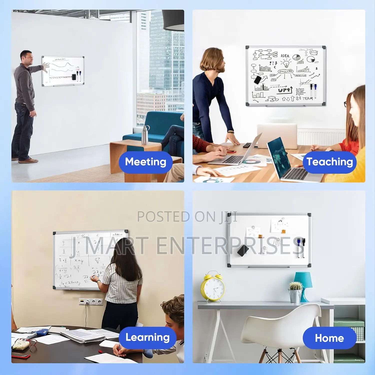 Magnetic Whiteboard For Wall, Dry Erase Board With Silver Frame,