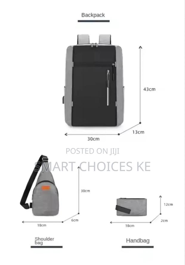 Big Capacity Casual 3 In 1 Laptop/School Backpack