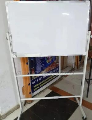 Magnetic Whiteboard 3ftx2ft With Wheeled Stand - thumbnail 2