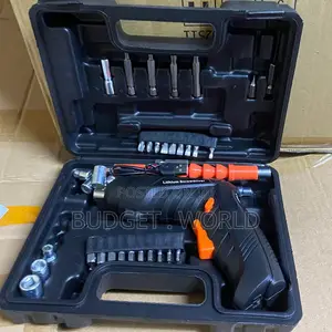 Portable Set Black 47pcs Cordless Accessories Mini Hardware Drill