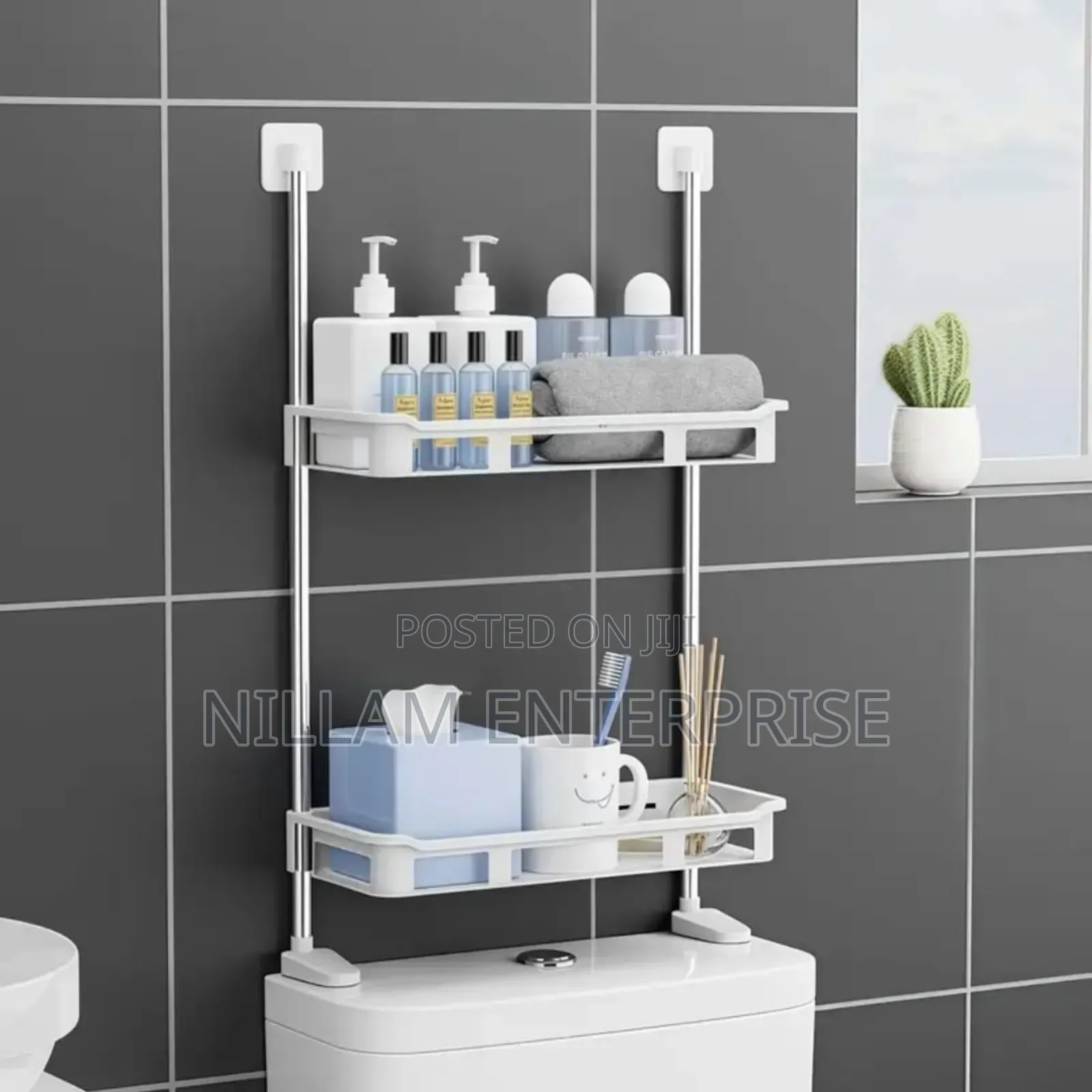  2-Layer No-Drill Multipurpose Shelf