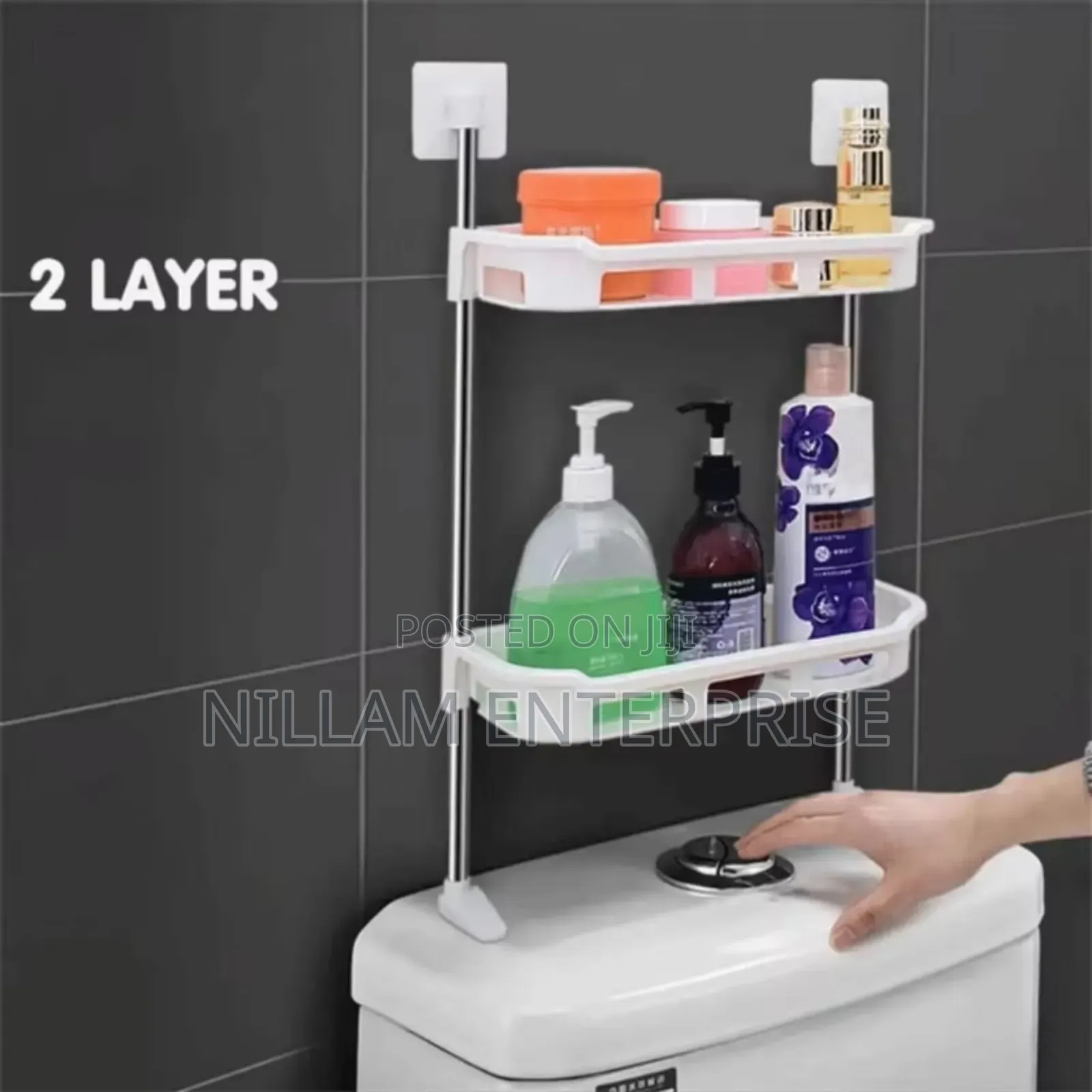  2-Layer No-Drill Multipurpose Shelf