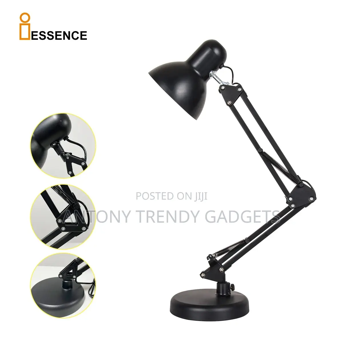 Flexible Metal Desk Lamp Clamp & Stand Reading Light