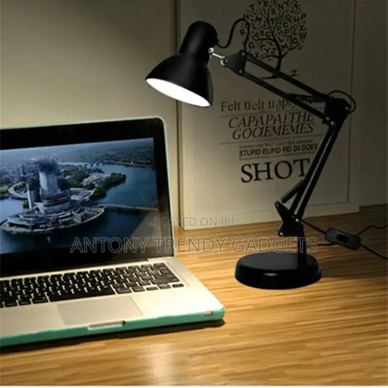 Flexible Metal Desk Lamp Clamp & Stand Reading Light