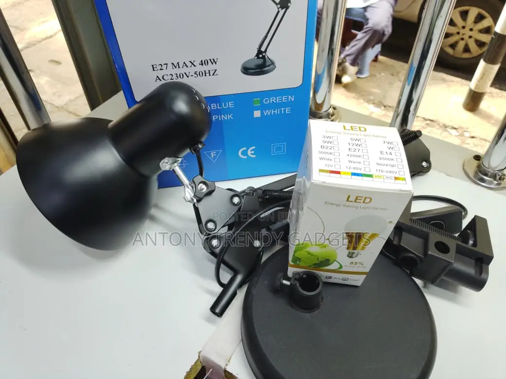 Adjustable Swing Arm Table Lamp With Desk Clamp Option