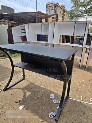 Metallic Office Desk With Book Shelf Layer - thumbnail 2