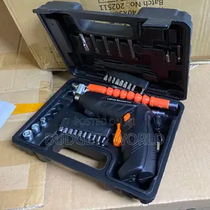 Tool + 47 Accessories Black Home Use Electric Screwdriver