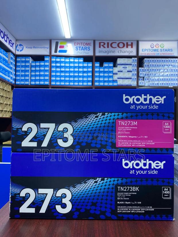 Genuine Brother Tn273 Toners Yield Upto 1,400 Pages In Black