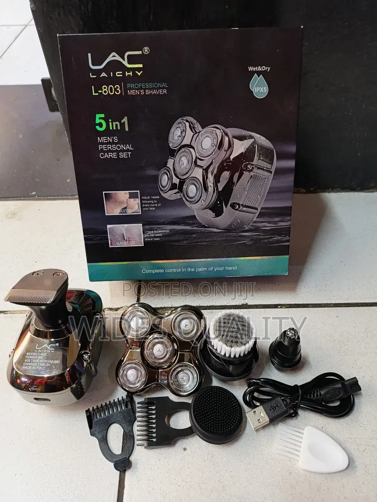 5 in 1 Rechargeable Hair Smoother.Professional Men's Shaver.