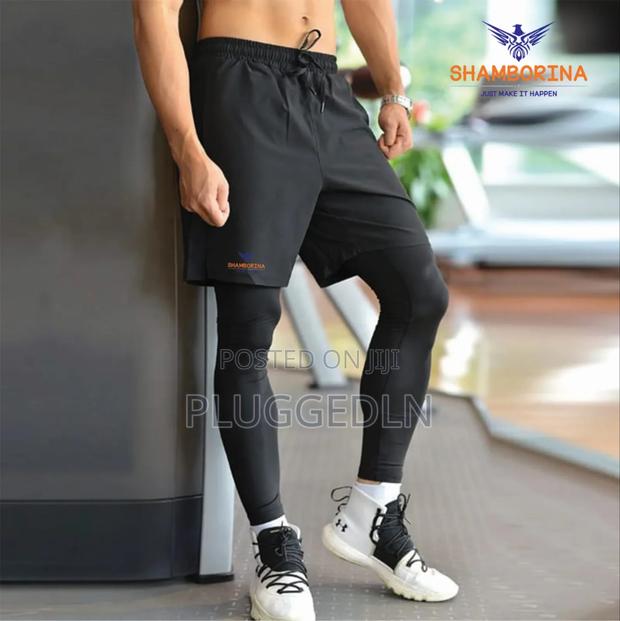 2 in 1 Mens Gym Short With Leggings
