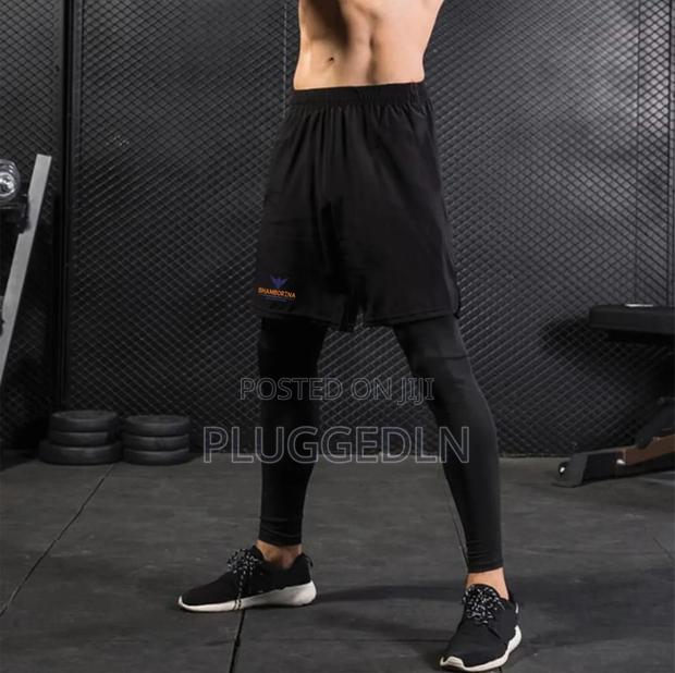 2 in 1 Mens Gym Short With Leggings - thumbnail 2