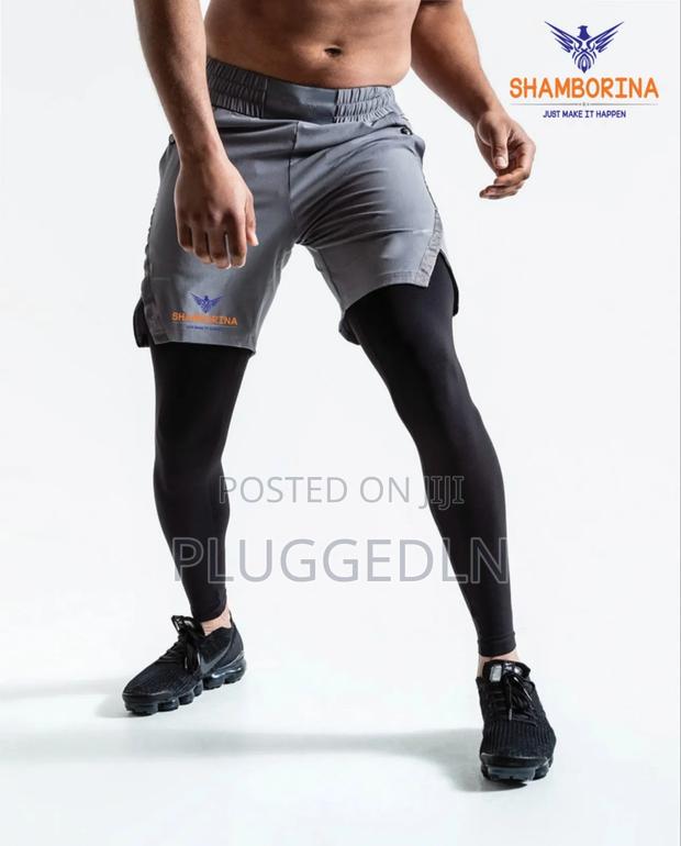 2 in 1 Mens Gym Short With Leggings - thumbnail 4