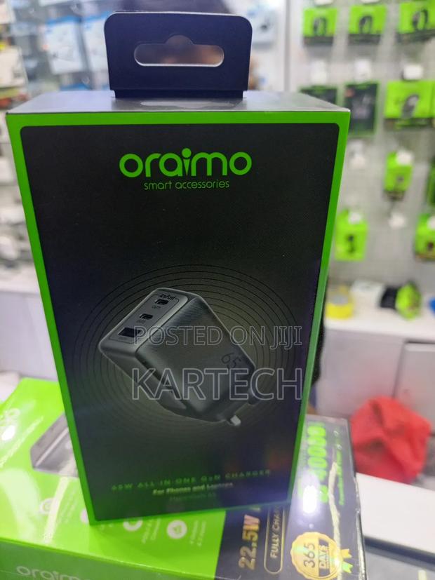 Oraimo Hypergan 65w Usb-C Fast Charger – Compact Power Adapter - main view