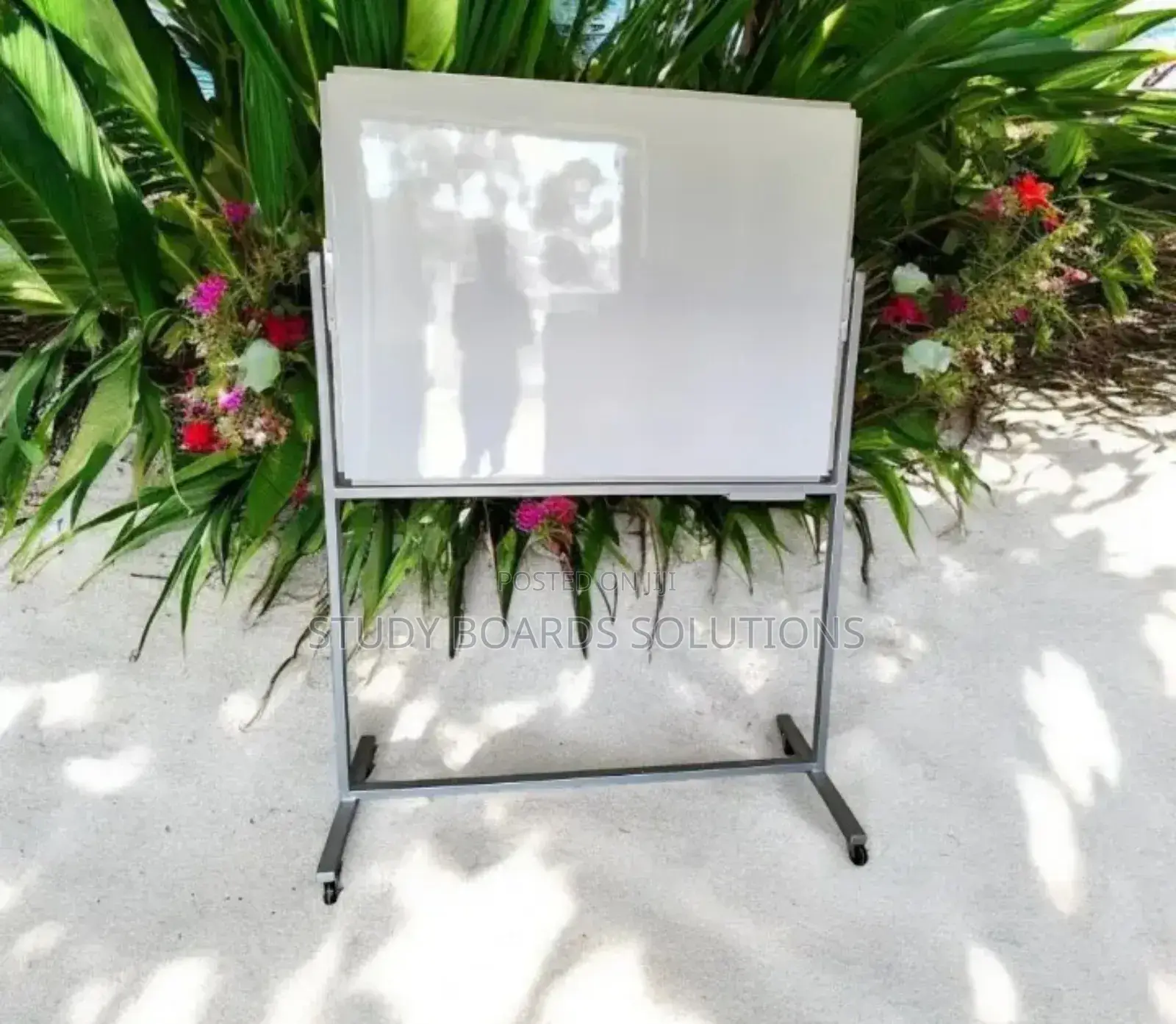Heavy Duty Whiteboard 5ftx4ft With Portable Metal Stand (150cmx120cm)