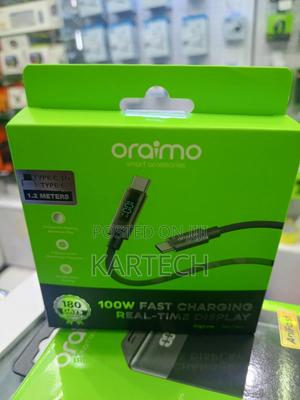 Oraimo 100w Type-C to Type-C Fast Charging Cable With Digital Display - thumbnail 2