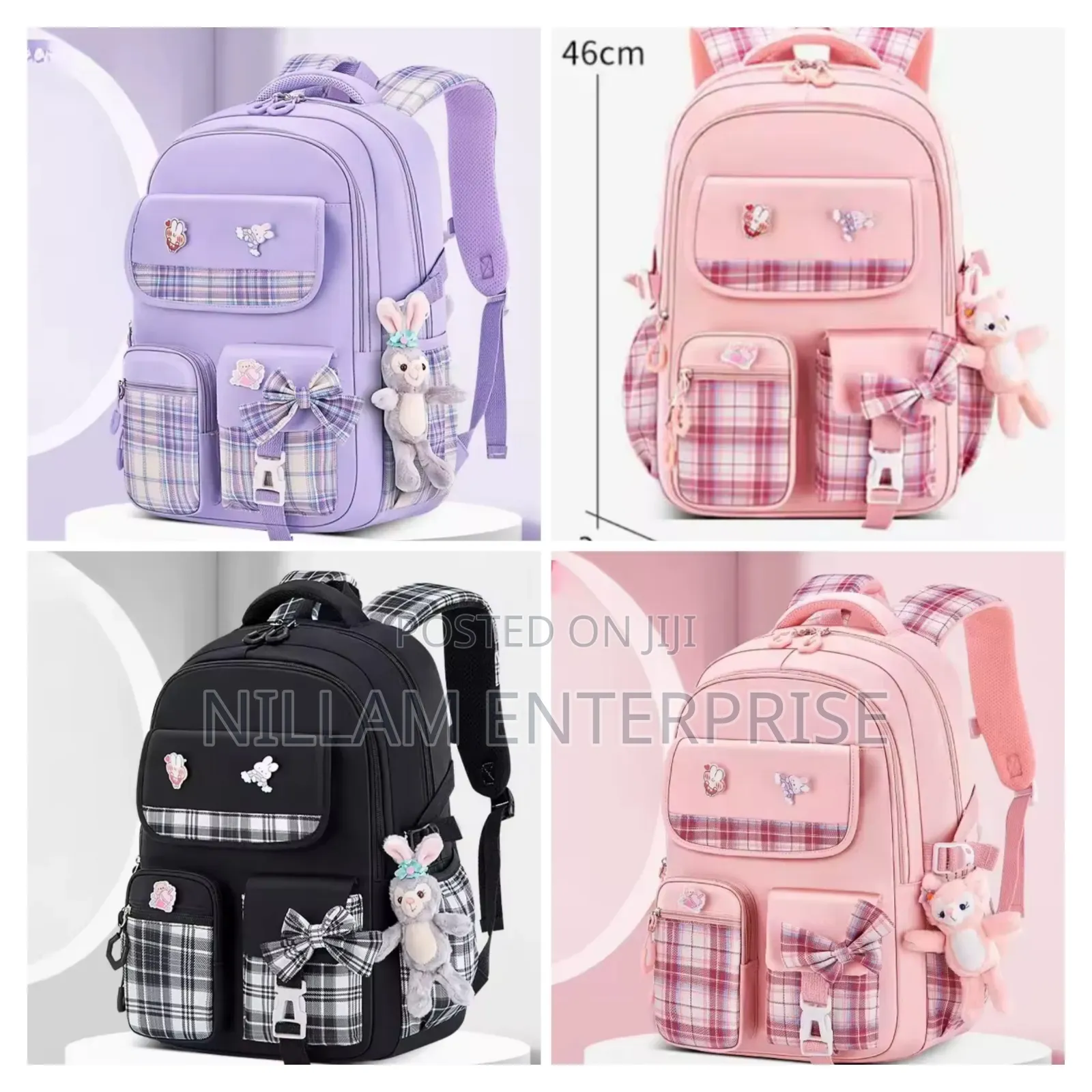 Checkered Student Backpack*