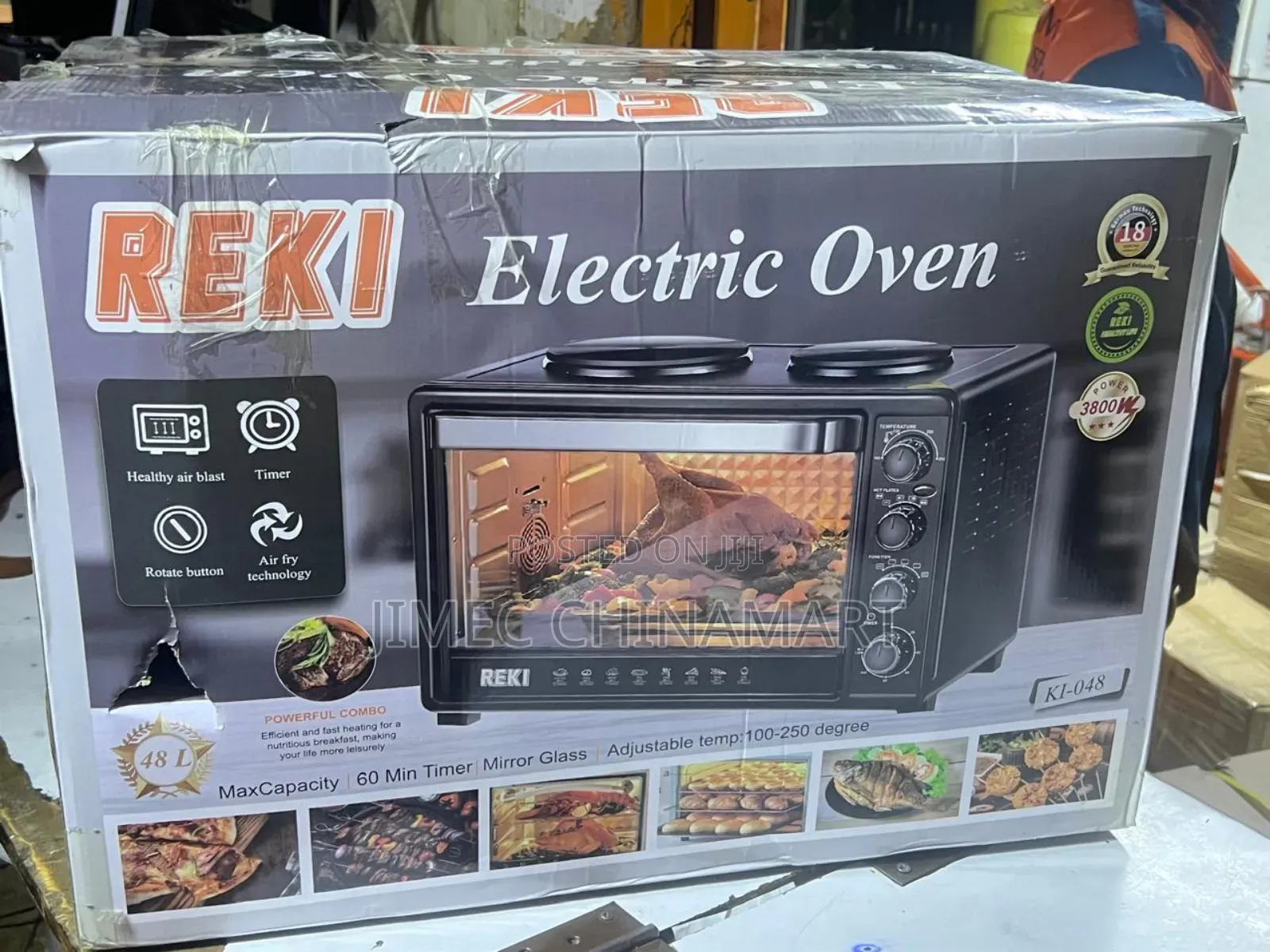 Reki 48l Oven With Rotisserie 2 Plates