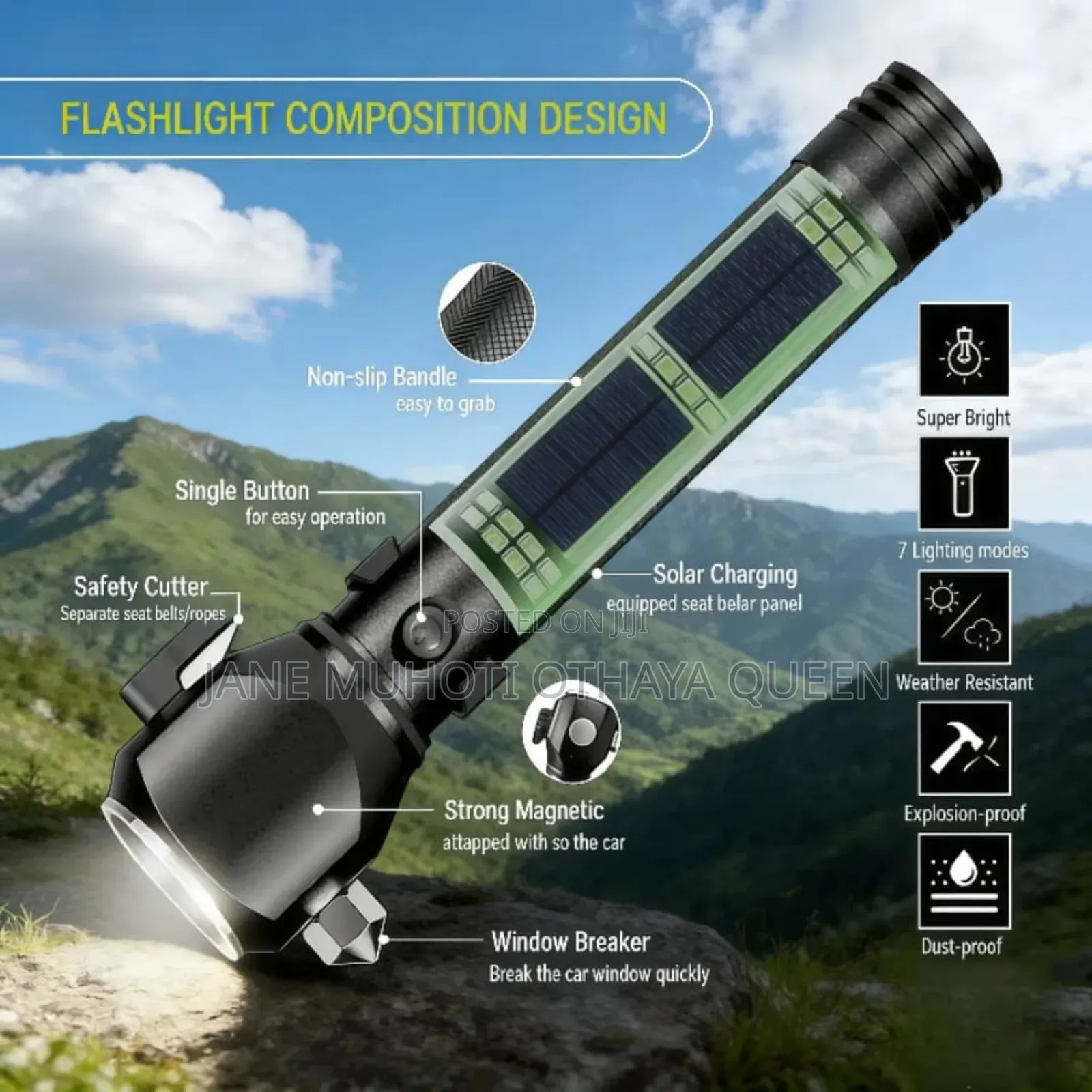 *Multifunctional Super Bright Tactical Solar