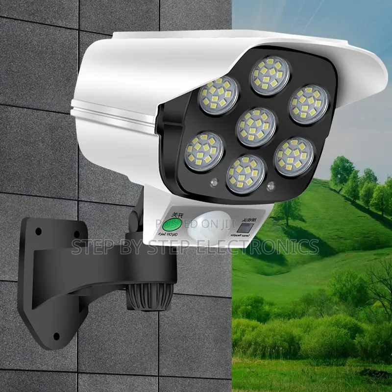 2 in 1 Outdoor Security Dummy Fake CCTV Camera Solar Light System
