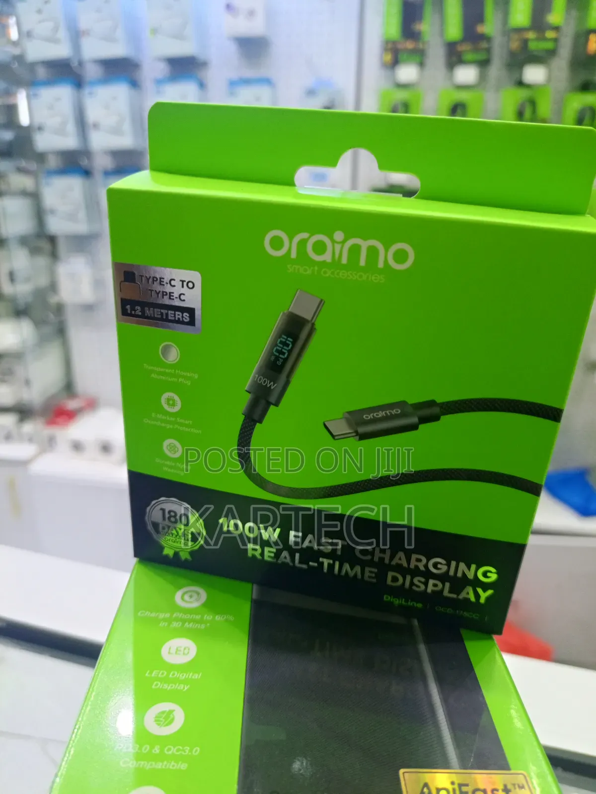 Oraimo Type-C to Type-C 100w Charging Data Cable