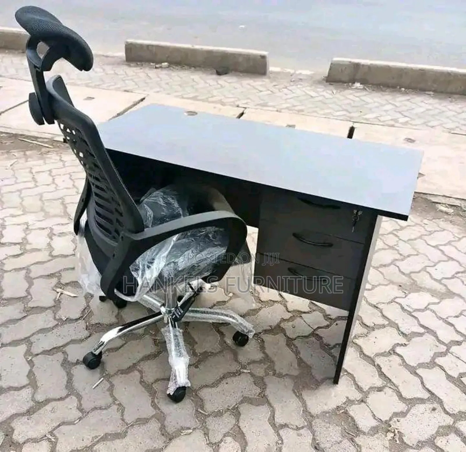 1.2m Office Desk With Headrest Swivel Chair – Professional Setup