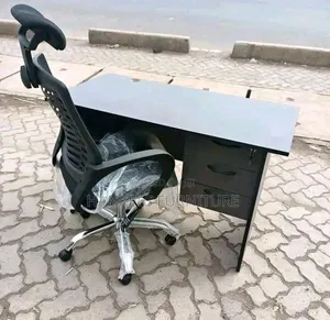 1.2m Office Desk With Headrest Swivel Chair – Professional Setup