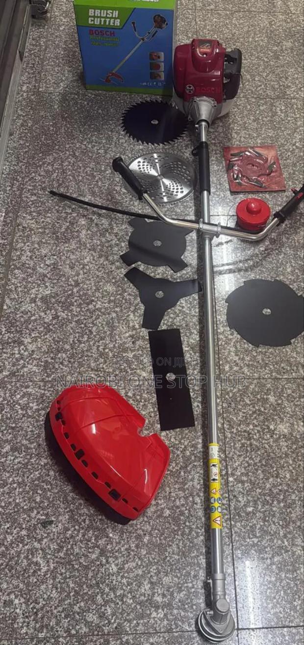 Bosch 4-Stroke Brush Cutter Machine With Multiple Attachments.