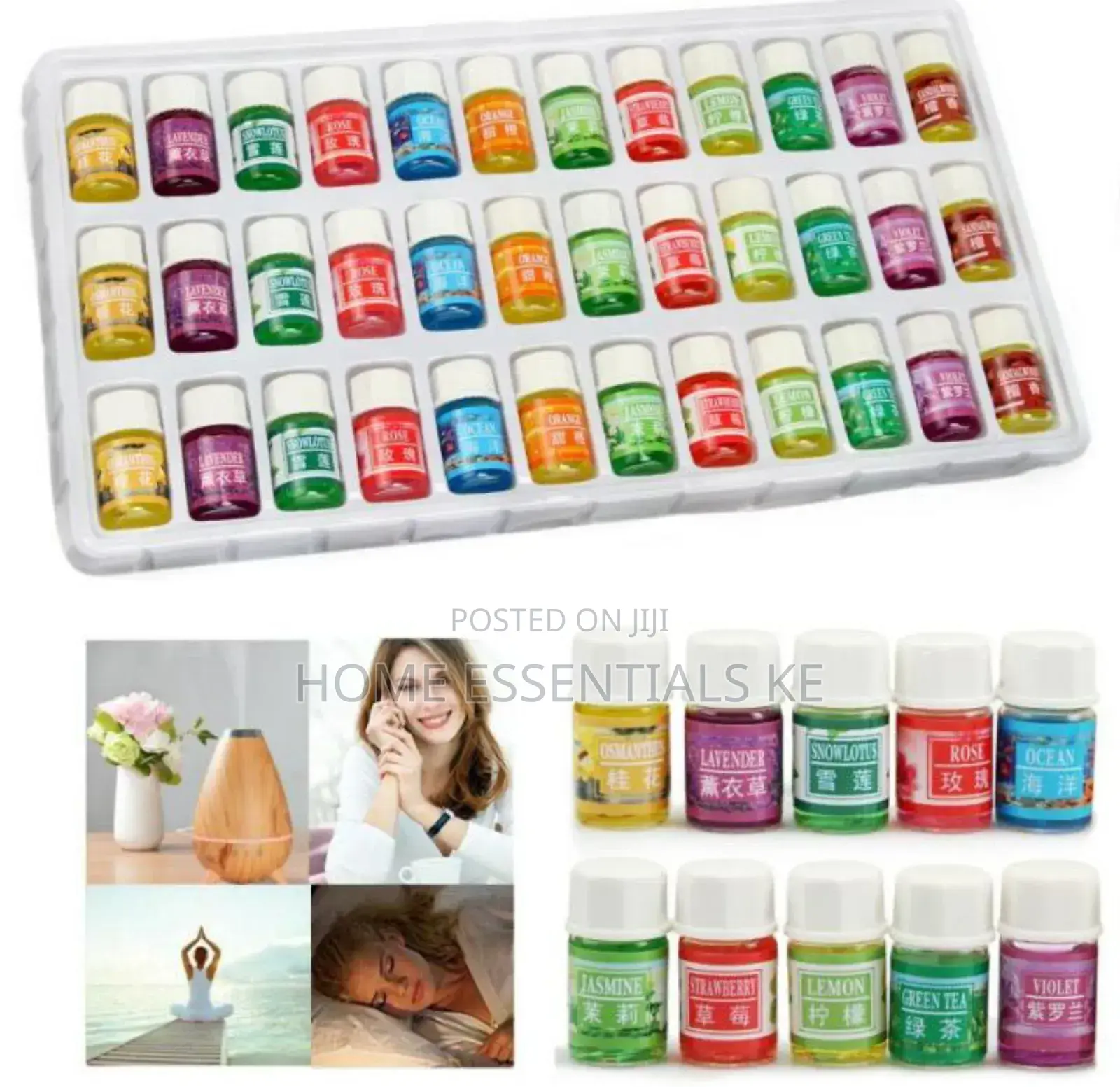 36pc Essential Oils Set for Diffuser 3ml Each