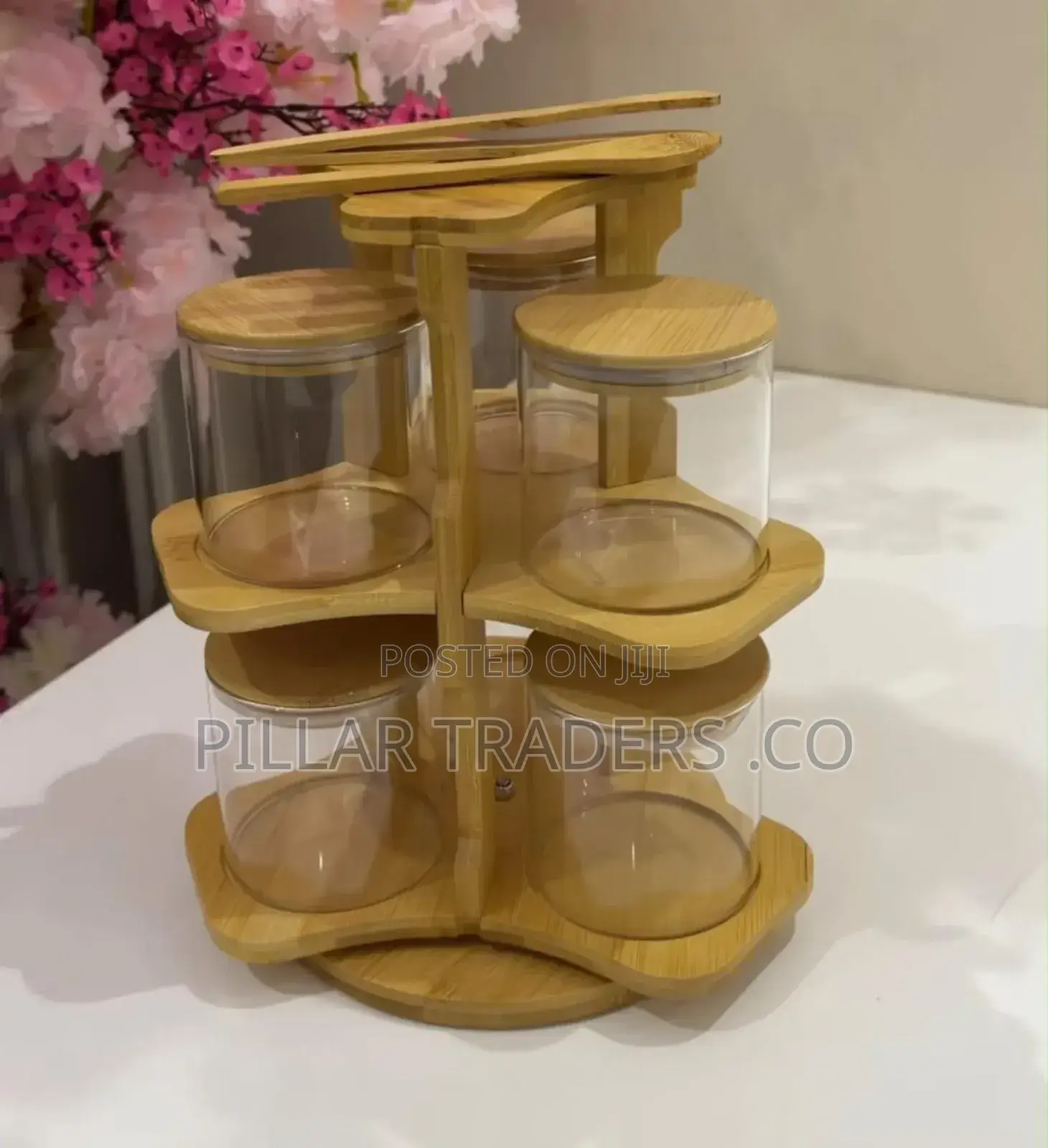 Tabletop Bamboo Spice Rack