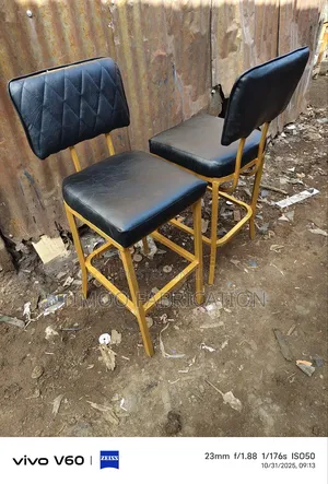 Restaurants Black Gold Chairs, High Stools