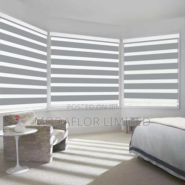 . Modern Zebra Blinds for Living Rooms Bedrooms - main view