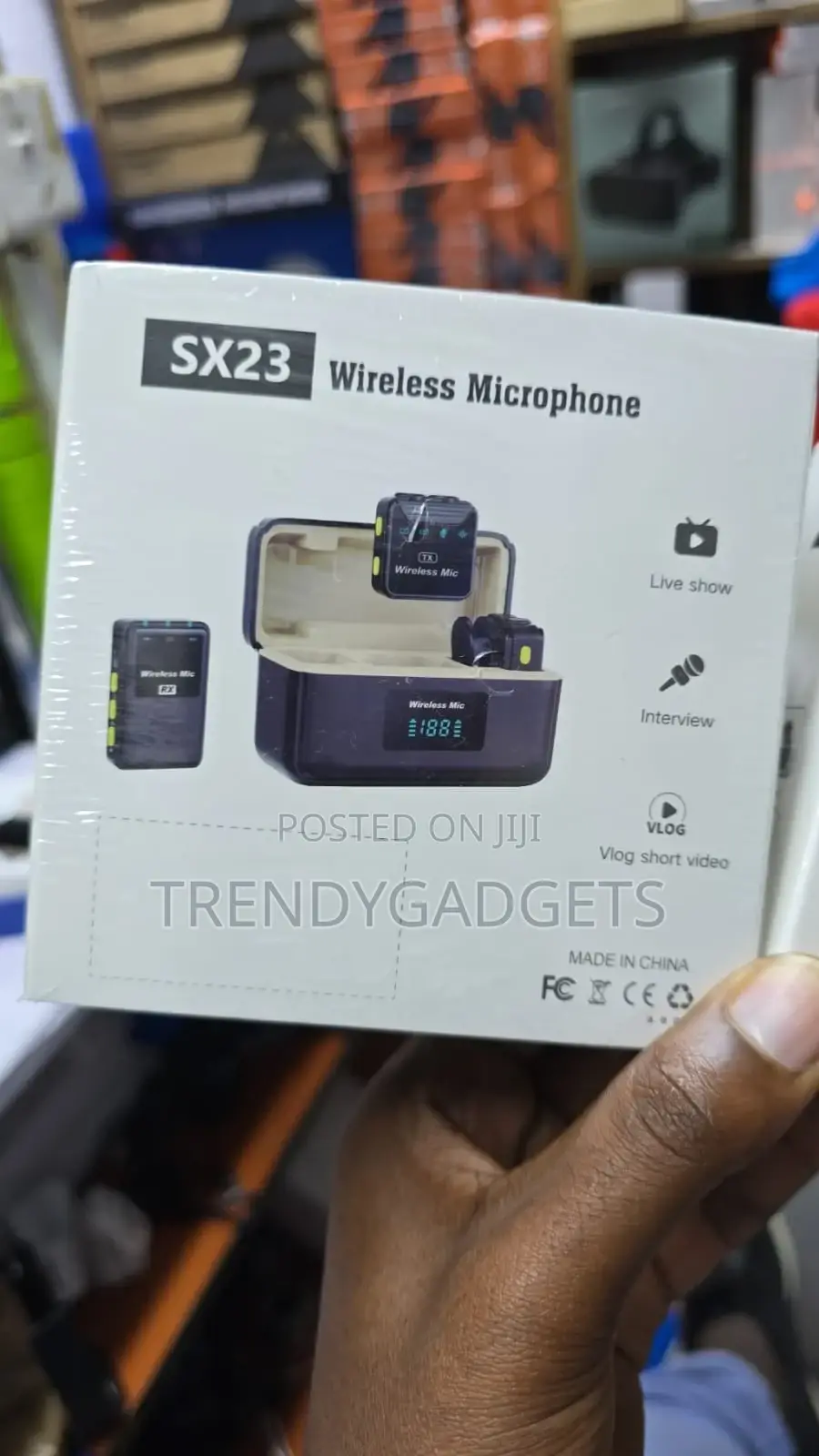 Sx23 Portable Dual Wireless Microphone for Live Video Recording