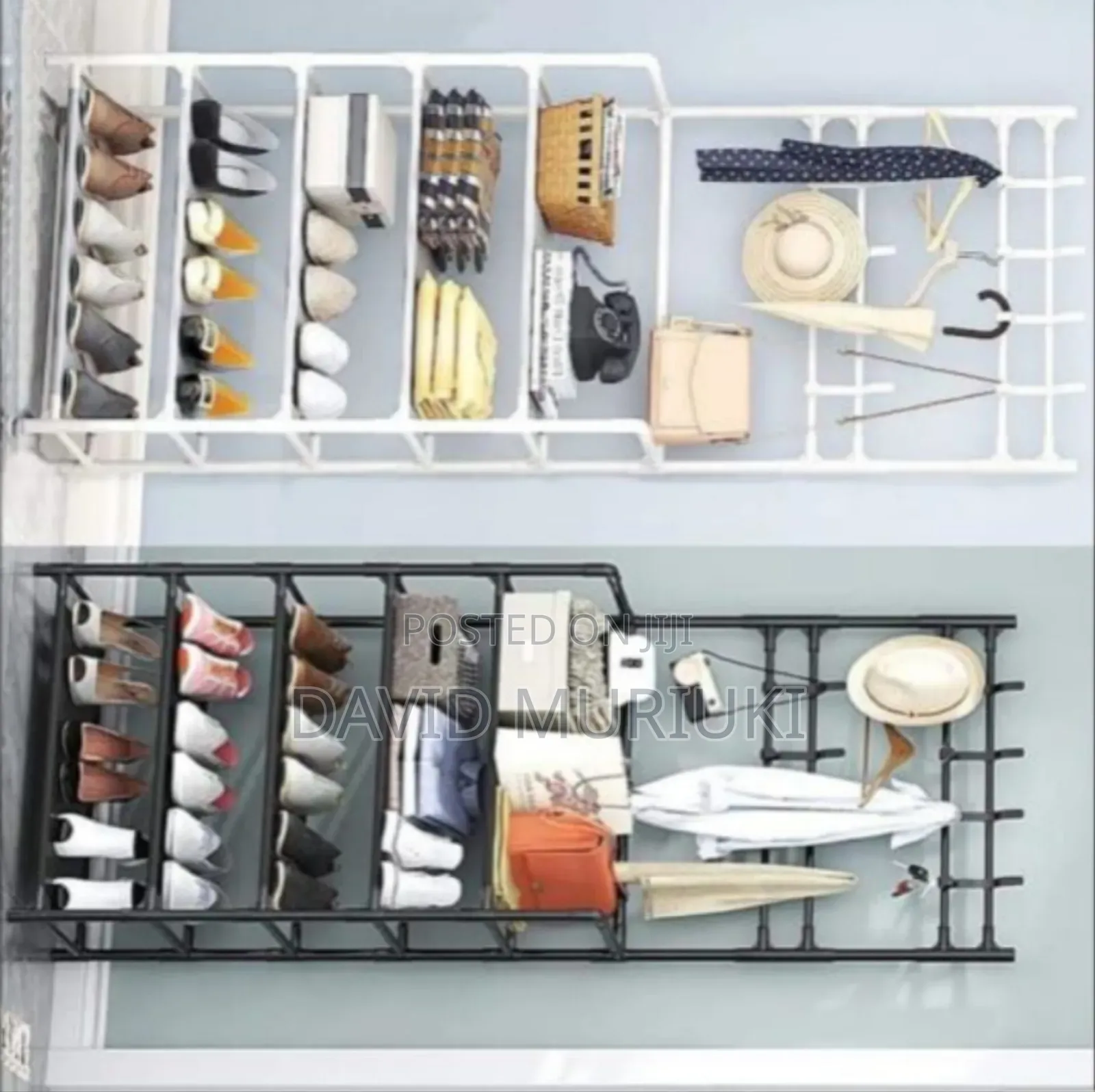 Multifunctional 5 Tier Shoe Rack Organizer + Simple Floor Coat Hat