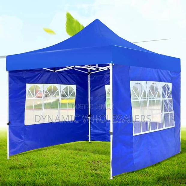Blue Pop-Up Canopy Tent With Sidewalls - main view