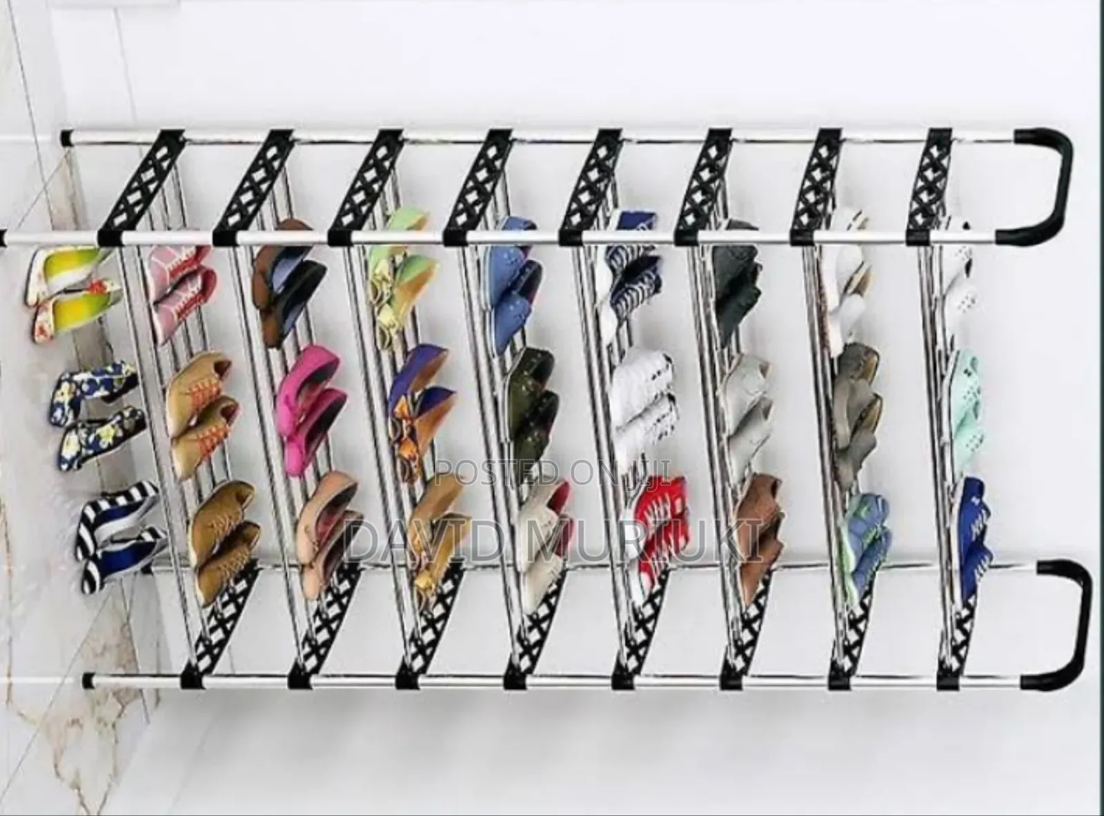 Shoe Rack 8 Layer Black