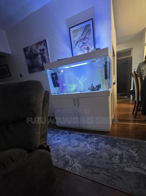 Elegant White Aquarium Stand – Interior Decor - thumbnail 2